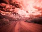 USA-Colorado Infrared of road through Kebler Pass Art Print
